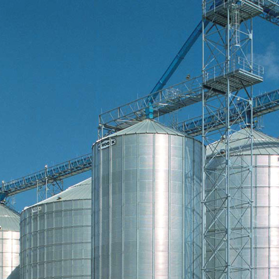 silo à grain commercial de brock